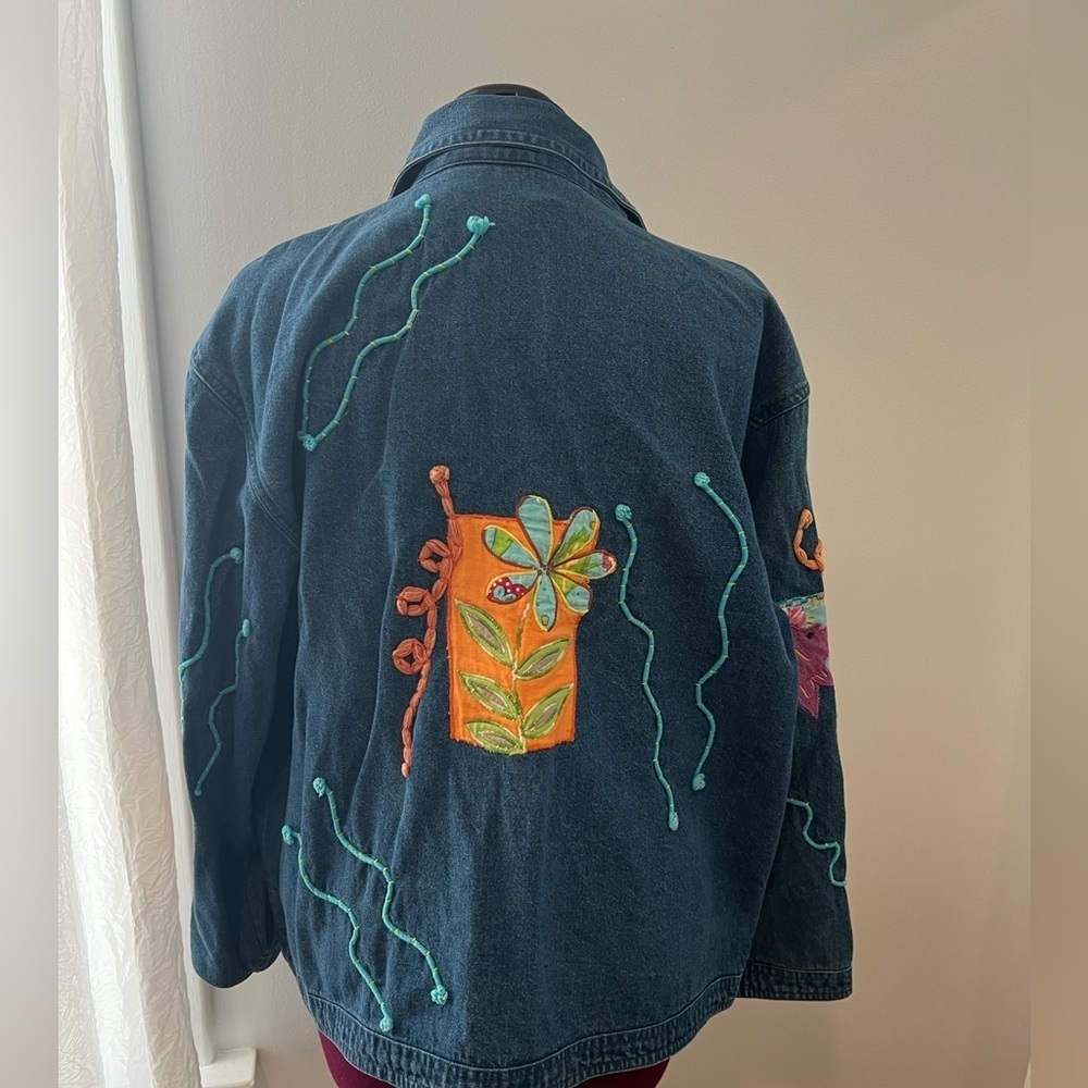 Life Style Denim Jacket Size Large - Picture 3 of 7